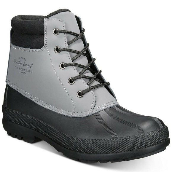 Weather Vintage Men's Luke Grey Waterproof Boots - Picture 1 of 10